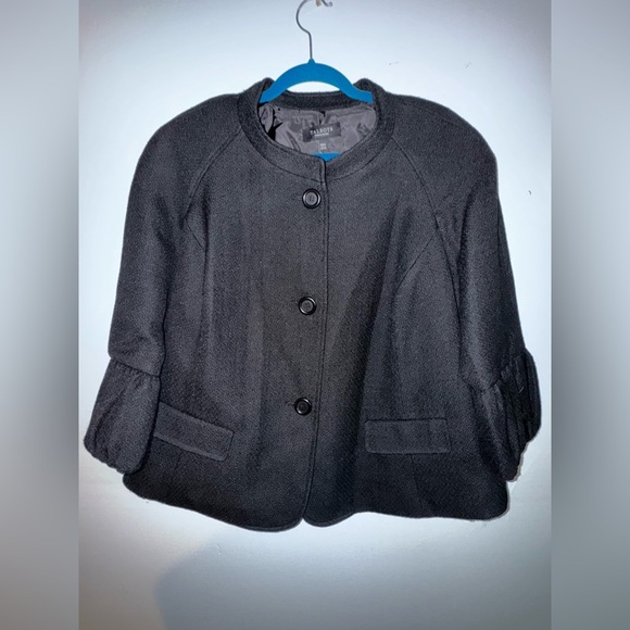 Talbots women’s blazer 3 button ‎ boulce’ jacket black size 18 w petite - Picture 1 of 5